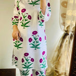 2 Pcs Womens's Stitched Arabic Lawn Printed Shirt & Trouser (Flower)