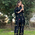 2 Pcs Women's Stitched Embroidered Suit