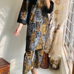 2 Pcs Women's Stitched Arabic Lawn Printed Suit