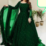 3 Pcs Womens Stitched Chiffon Embroidered Maxi